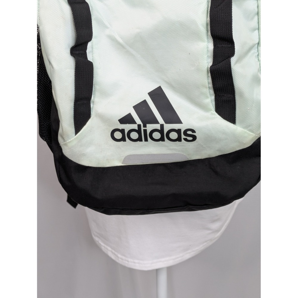 adidas Light Green Black Backpack Book Bag Laptop School Travel 20x15x6 - Picture 11 of 15